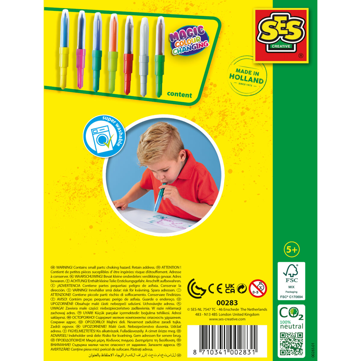 Set of Felt Tip Pens SES Creative Blow Airbrush Pens-2